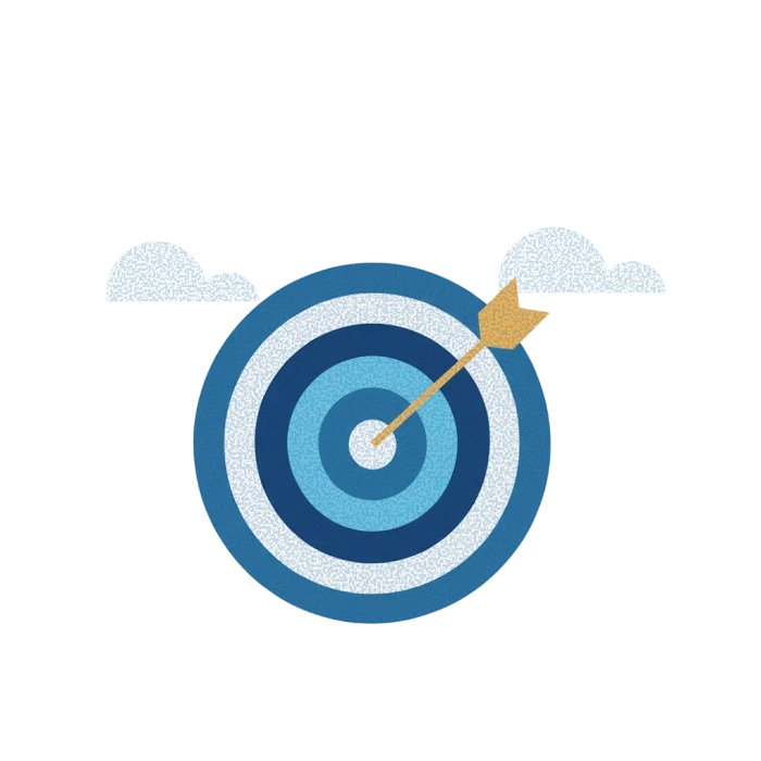 Target with arrow illustration